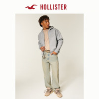 HOLLISTER 25秋冬保暖抓绒开衫卫衣男装女装322-5474 灰色