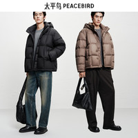 PEACEBIRD/太平鸟 95%鸭绒 男士羽绒服 15D暗影黑(阔型)第二批 L