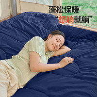 北极狼睡袋成人四季通用款户外露营办公室午休车用便携双人被子两用 军绿1.8KG(190+30)*75