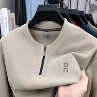 無印良品 MUJI 2025秋季新款半拉链款长袖卫衣男士肌理感重磅长袖打底衫体恤 米驼色 3XL 建议165-180斤