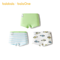 巴拉巴拉【balaOne】巴拉巴拉儿童内裤男童四角短裤平角不夹PP抗菌三条装 加速赛车00314 120