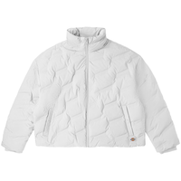 dickies羽绒服 全身压印印花羽绒服 保暖外套上衣DK010807 白色线型LOGO满身印 XL 充绒量:180g