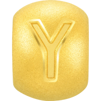 周生生 黄金转运珠 足金Charme宝贝字母Y  92918C