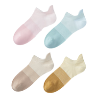 京东京造4双袜子女士短筒袜春夏季女袜抑菌防臭吸汗透气休闲短袜女 4双装 女短袜