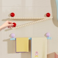 88VIP：诺室 吸盘卫生间毛巾架免打孔浴室毛巾杆置物架厕所洗手间收纳挂杆