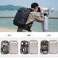 佰信 相机包摄影包 双肩背包周游系列 户外旅行适用于DJI佳能尼康