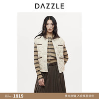 DAZZLE 地素25秋新款新中式可脱卸95白鹅绒羽绒外套 米白色 XS