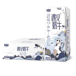 君乐宝 遇见奶牛全脂纯牛奶 200mL*24盒整箱 营养早餐家庭量贩