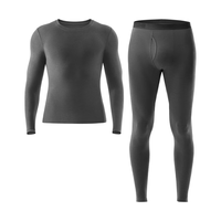 蕉内轻热皮301+保暖内衣男女士薄暖秋衣秋裤套装隐形大圆领无痕打底衣 【男士】70度花灰 L