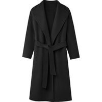 海澜之家 【女款纯绵羊毛】冬季优雅知性纯色大气保暖毛呢女士大衣