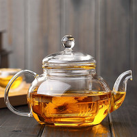 金镶玉 玻璃茶壶 泡茶壶高硼硅加厚耐高温耐茶壶热玻璃茶壶泡茶器沏茶壶
