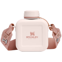 史丹利 不锈钢大容量运动水壶轻量便携简约斜挎水杯739ML晶粉色新年