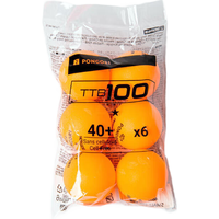 DECATHLON 迪卡侬 乒乓球比赛用球训练球40+ABS一星黄球 6只装