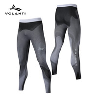 沃兰迪 飞织速干螺纹压缩长裤飞织紧身田径跑步马拉松高弹透气运动裤