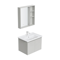 九牧（JOMOO）浴室柜组合简约洗漱台卫生间洗脸盆柜组合洗手盆陶瓷一体盆A2731 浅灰色 70cm 70cm浅灰色