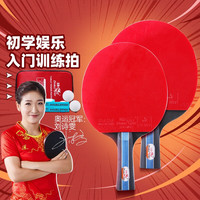 双鱼 乒乓球拍 双面反胶乒乓拍 套拍 316A一横一直
