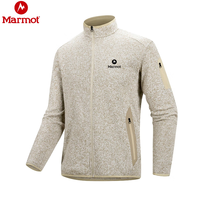 Marmot 2025秋冬男女同款开衫立领摇粒绒外套户外运动登山抓绒衣 卡其 M