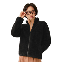 网易严选摇粒绒外套男女同款冲锋衣内胆珊瑚绒时尚夹克 珊瑚绒(长绒)-外套-墨黑色升级款 L