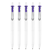 uni三菱小浓芯宝蓝色中性笔高颜值0.38mm签字笔财务办公水笔套装 UMN-S-38 5支 0.38mm 宝蓝色 5支