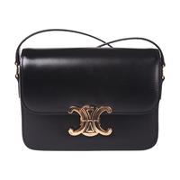 CELINE 思琳 TRIOMPHE系列 TEEN 女士亮泽牛皮革手袋 188423BF4 38NO 黑色