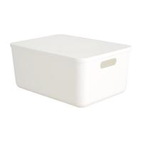 京东京造 收纳盒(带盖、特大号、2个、白色)
