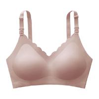 十月结晶 孕妇蕾丝拼接哺乳文胸 M 紫色