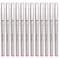 uni 三菱铅笔 UB-125SP 拔帽中性笔 红色 0.5mm 12支装