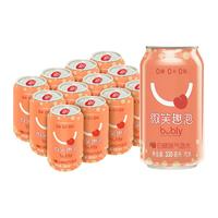 pepsi 百事 bubly微笑趣泡 气泡水 白桃味 330ml*12罐