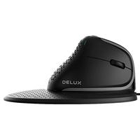 DeLUX 多彩 M618XSD OLED显示屏版 2.4G蓝牙 多模无线鼠标 4000DPI RGB 黑色