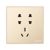 OPPLE 欧普照明 K05系列 七孔插座 金色
