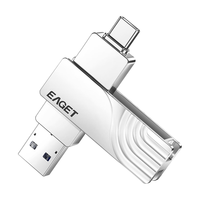 EAGET 忆捷 CF30 USB 3.0 U盘 珍珠镍 64GB Type-C/USB-A双口