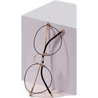 EYEPLAY 目戲 1051 黑银色不锈钢眼镜框+平光防蓝光镜片