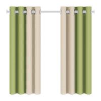 未来式 卧室窗帘全遮光2025客厅法式高级感绿色飘窗主卧免打孔安装布