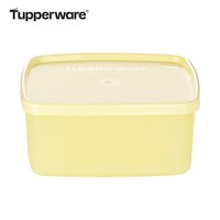 特百惠 保鲜盒 400ml 塑料 方形 奶黄色