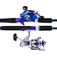 LIEZHUA 猎爪 路亚竿+纺车轮 黑紫 1.8M 直柄 M调