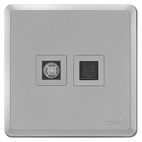 DELIXI 德力西 CD813系列 电视电脑插座 星辉银