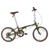 大行（DAHON）D10折叠自行车20英寸10速成人复古休闲运动自行车HAC003 橄榄绿
