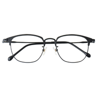 潮库 3389 经典黑纯钛眼镜框+1.61折射率 防蓝光镜片