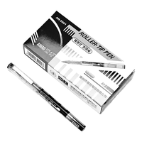 AIHAO 爱好 AH2001 拔帽走珠笔 黑色 0.5mm 6支装