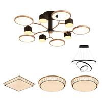  Lighting 雷士 NVC  星月梦系列 10头吊灯+餐吊灯+方卧灯+圆卧灯*2 北欧款