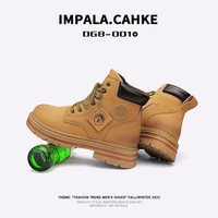 英拉格 马丁靴大黄蜂男女款高帮工装靴英伦风男士加绒厚底防水皮鞋潮