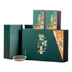 悠茗山 茶叶礼盒碧螺春特级2026新茶全嫩芽明头采绿茶碧螺春多财多福礼盒（共200g*1件 100g*2盒
