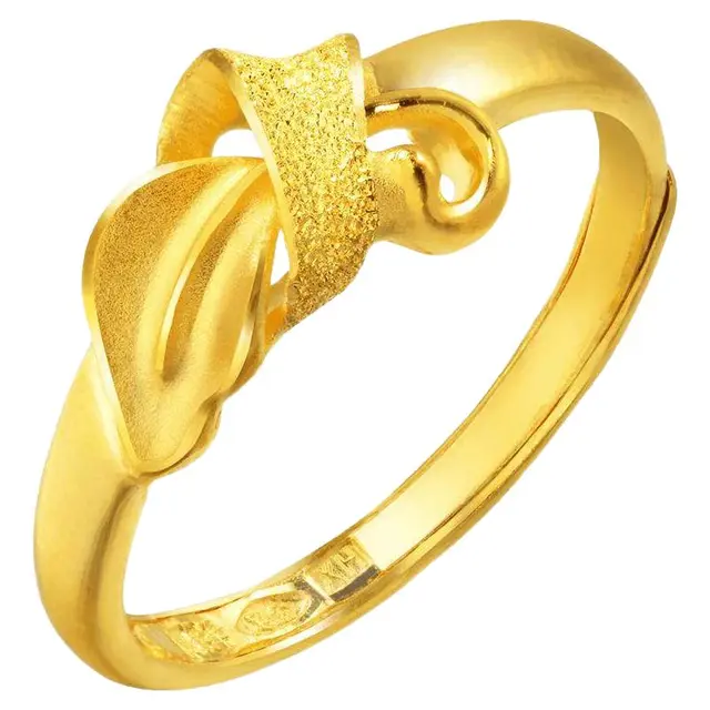 Chow Sang Sang 周生生 21071R 女士丝带活口足金戒指