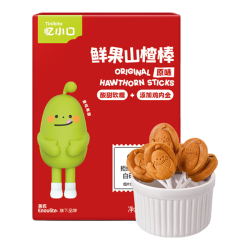 英氏 忆小口 儿童宝宝零食 鲜果山楂棒棒糖 原味（63g/7支）