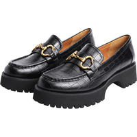 SENDA 森达 女士高跟乐福鞋 Z0919AA2 黑色 33