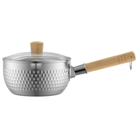 BSITN 雪平锅锤纹不锈钢小奶锅18cm煮泡面锅汤锅辅食锅炉灶通用含盖5428 含盖 18cm