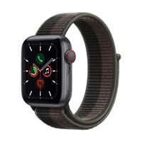 Apple 苹果 Watch SE 智能手表 40mm  GPS+蜂窝版 灰色铝金属表壳 风暴黑配灰色回环式编织表带 (GPS、心率、扬声器)