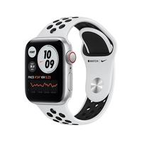 Apple 苹果 Watch SE 智能手表 40mm  GPS+蜂窝版 银色铝金属表壳 白金配黑耐克硅胶表带 (GPS、心率、扬声器)