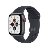 Apple 苹果 Watch SE 智能手表 40mm GPS+蜂窝版 深空灰色铝金属表壳 黑色运动型表带 (GPS、心率、扬声器)