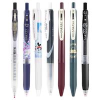 斑马牌5支装送笔袋 日本斑马JJ15限定5款按动中性笔ZEBRA黑色考试水笔0.5mm学生用课堂笔记书写签字笔小清新组合装